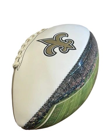 NEW ORLEANS SAINTS WHITE PANEL FULL SIZE AUTOGRAPH FOOTBALL TM NFLP 2017 Cover