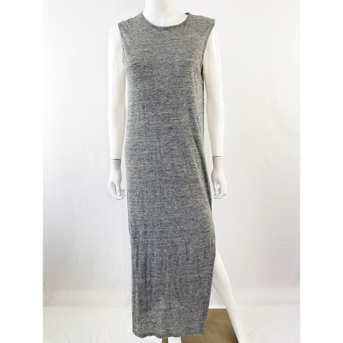 Maxi abito grigio senza maniche T Alexander Wang taglia XS 100% lino