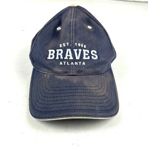 Vintage Atlanta Braves Hat Cap Snapback Mens Sports Specialties Blue Script - Picture 1 of 6