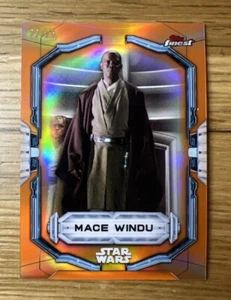 2022 TOPPS STAR WARS FINEST CARD #62 Mace Windu /25 Orange Refractor Mint! - Picture 1 of 2