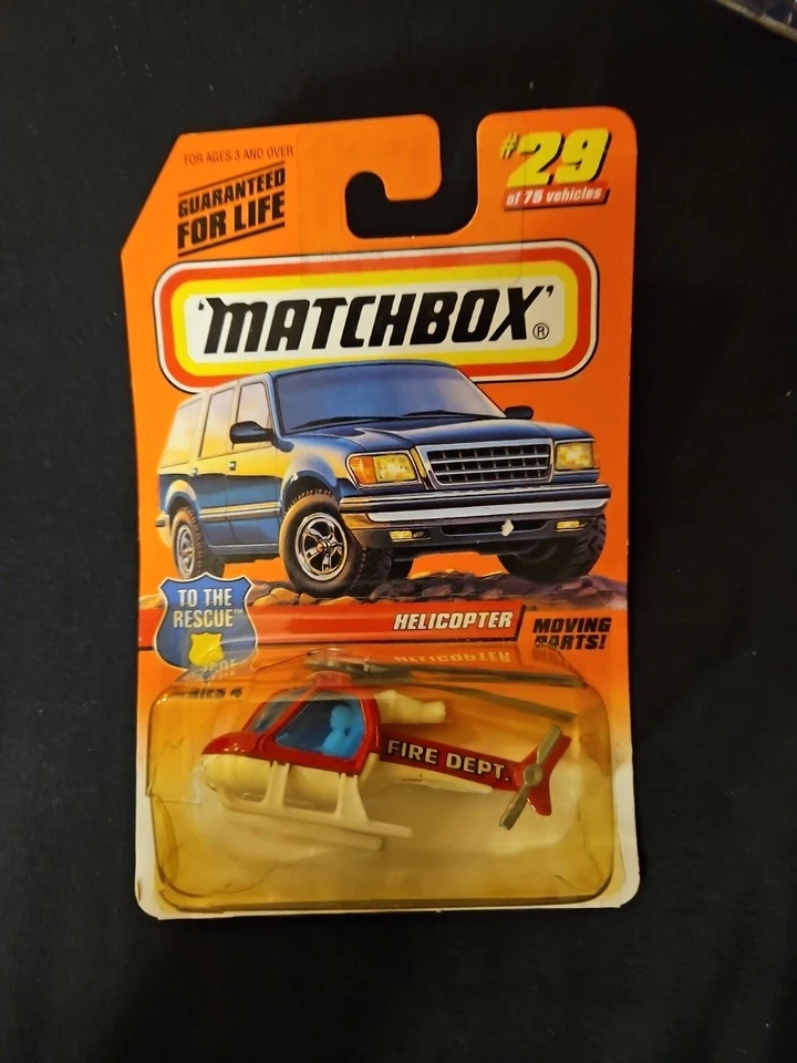 Matchbox #29 Helicopter The Rescue Series  Plastic On Packaging Is Cracked (s2) - Image 1 of 4