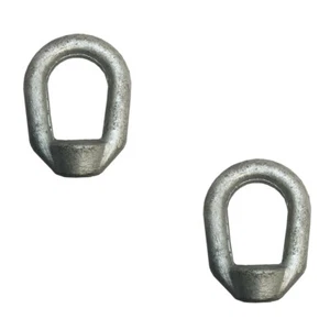 2 Pc 3/8" Hot-Dipped Galvanized Eye Nut 1/2"-13 Tap, 2250 lb WLL Lifting Rigging - Picture 1 of 3