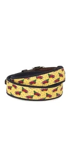 NWT Vineyard Vines Boy Men Christmas Truck and Tree Canvas Club Belt Yellow 28 - Picture 1 of 2