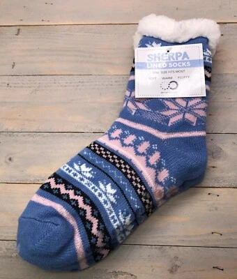 Calcetines Sherpa Forrados Calcetines Difusos Antideslizantes Nuevos con Etiquetas Calcetines Zapatilla Foto 1 de 4