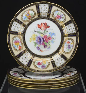 Set of 6 Antique Paragon 8902 Queen Mary 10 3/8 Inch Dinner Plates 1913 - Picture 1 of 14