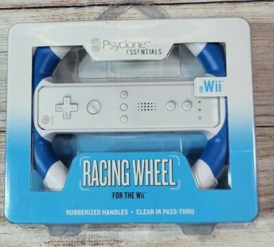 Racing Wheel for Nintendo Wii  Psyclone Essentials NEW In Box Rubberized Handles - Image 1 of 2