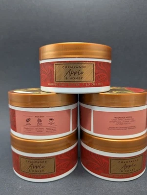 (5) Bath & Body Works CHAMPAGNE APPLE & HONEY Whipped Body Butter 6.5 oz - Image 1 of 3