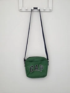 Pre Owned GAP Men’s Nylon Crossbody Classic Bag Green Logo Printed Daily - Picture 1 of 9