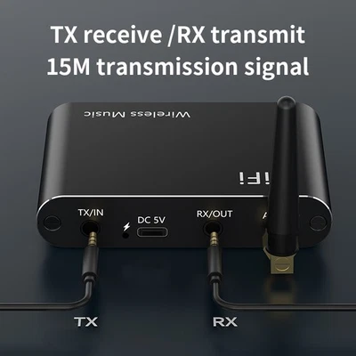 2 in1 Bluetooth 5.4 Transmitter Empfänger Audio Adapter für Heim Stereo HiFi - Bild 1 von 4