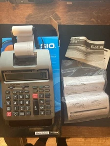 USED-GOOD Casio HR-150TM Financial Calculator with Printing Calculator, w/ paper - Picture 1 of 14