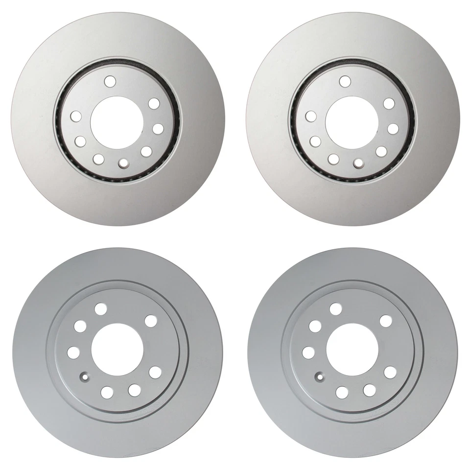 Hella Front 302mm and Rear 278mm Brake Rotors Kit For Saab 9-3 FWD 2003-2011 - Image 1 of 1