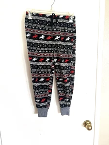Mad Dog Pyjamahose - weiche Fleece Pyjamahose Winter Elch Größe Kinder 7-8 - Bild 1 von 6