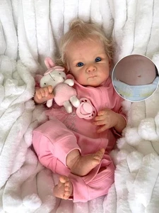 Anano realistische Reborn Baby Puppen Silikon Ganzkörper 18 Zoll lebensecht Baby Mädchen D - Bild 1 von 7