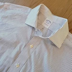 Brooks Brothers Hemd Herren 16,5 - 34 gestreift Extra Slim Fit French Cuff bügelfrei - Bild 1 von 9