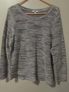 Suéter Croft & Barrow Mujer Gris Tejido XXL Manga Larga Texturizado Pullover - Imagen 1 de 6