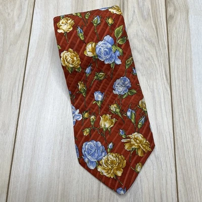 Kenzo Homme Floral Silk Tie Striped Ref Made In Italy 56” - Image 1 of 4