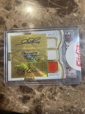 2018 Topps Triple Threads Manny Machado Adam Jones Trey Mancini/27 Foto 1 de 2