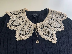 Beige Collar elegant, crochet detachable, handcrafted - Picture 1 of 6