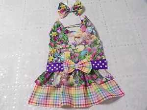 pet dog dress,Easter,Spring chicks&flowers, Large for small breeds(read details) - Picture 1 of 5
