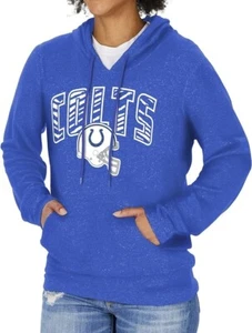 Zubaz NFL Damen Indianapolis Colts Marled Soft Hoodie - Bild 1 von 4