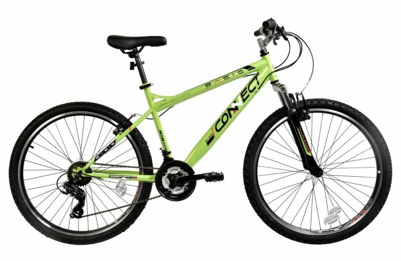 Basis Connect Mountain Bike 26" Wheel MTB Unisex 18 Speed Shimano Bicycle Green - Image 1 of 4