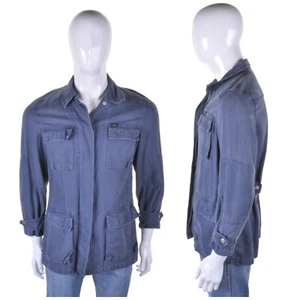 VINTAGE Chore Jacket S Blue Canvas Twill Workwear Utility Barn Coat Shirt - Picture 1 of 11