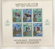 Ruanda 1968 Olimpiadi Messico Medaglie d'oro 3 BF nuovi gomma integra MNH T451
