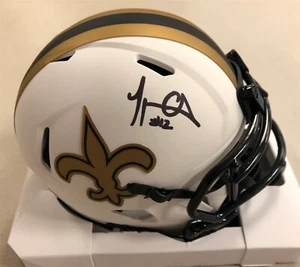 MARQUES COLSTON AUTOGRAPHED SIGNED WHITE LUNAR MINI HELMET NEW ORLEANS SAINTS - Picture 1 of 4