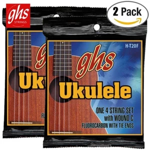 2er Pack GHS H-T20F Fluorocarbon High Tension Fingerstyle Ukulele Saiten Wound C - Bild 1 von 1