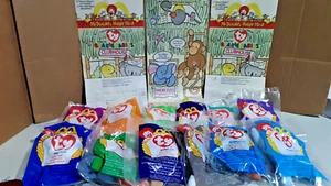 MCDONALDS Happy Meal TY TEENIE BEANIE BABIES 1998 FULL SET of 12 SEALED +3HM bag - Picture 1 of 2