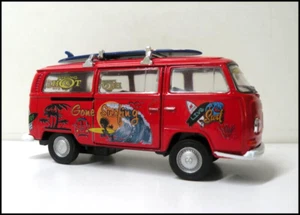1972 VW Kombi Bus "Gone Surfing" graphicsnwith Surf Board approx 1/60 Scale - Picture 1 of 6
