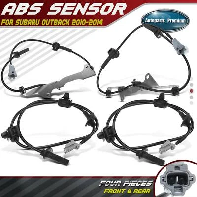 Sensor de velocidade de roda ABS 4 peças 2 pinos para Subaru Outback 2010-2014 dianteiro e traseiro - Imagem 1 de 4
