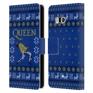 OFFICIAL QUEEN CHRISTMAS LEATHER BOOK WALLET CASE COVER FOR HTC PHONES 1 - Picture 1 of 7