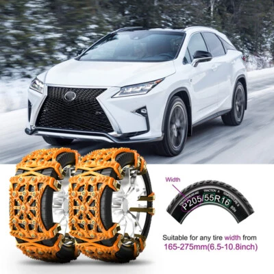 Para LEXUS RX450h RX350 6 PIEZAS Rueda Neumático Nieve Cadenas Antideslizante Invierno Emergencia Foto 1 de 4