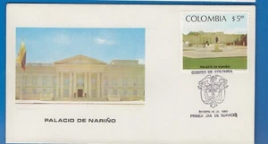 BRIEFMARKEN KOLUMBIEN - Narino Palace, 5p auf FDC , 1980-# - Bild 1 von 2