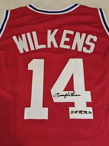 Lenny Wilkens Autographed/Signed Jersey JSA Sticker Red Custom Jersey  - Picture 1 of 7