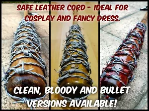 Lucille Replica Bat - The Walking Dead Negan (Safe Leather Cord) - Imagen 1 de 12