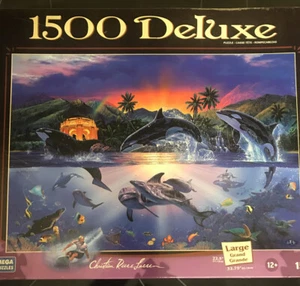 Neu versiegelt Mega-Puzzle 1500 Teile Deluxe ORCA'S WORLD CR Lassen groß bunt - Bild 1 von 2