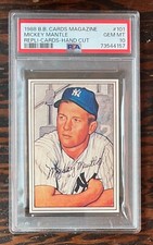 1988 Mickey Mantle Baseball Card Magazine “1952 Bowman” #101 - PSA 10 - POP 2!!
