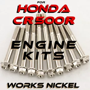ENGINE Bolt Kit for Honda CR 500R | Works Nickel, Ti Look without the Ti Price! - Picture 1 of 12