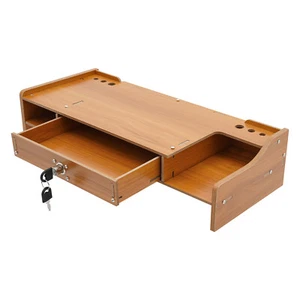 Monitorständer Schreibtischaufsatz Holz Bildschirm Monitorerhöhung Mit Schublade - Afbeelding 1 van 20