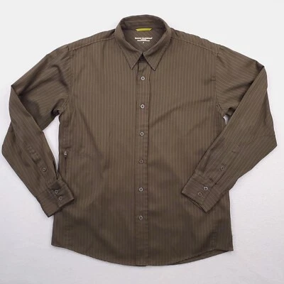 Camisa Royal Robbins Para Hombre Grande Verde Rayas 2 Botones Puño Cuadrado Exterior Informal Foto 1 de 4