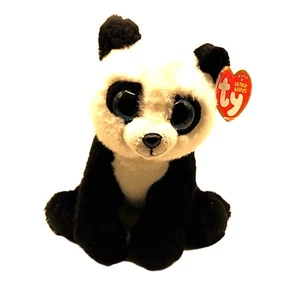 Ty Originale Beanie Babies Ming L'Orso Panda Grandi Occhi Blu Scintillanti - Foto 1 di 7