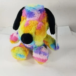 Hallmark Peanuts Gang COLORFUL RAINBOW SNOOPY DOG 6" Plush Stuffed tie dye NEW - Picture 1 of 13