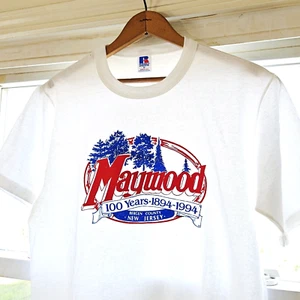 Camiseta Vintage 1994 Maywood NJ Centenario Años 90 Nueva de Lote Antiguo Russell Puntada Única EE. UU. M - Imagen 1 de 8