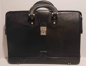 Ronts Black Saddleback Leather Front Door Briefcase Dust Cover New - Picture 1 of 11