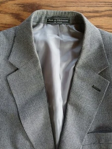 Men's blazer/jacket/sportcoat grey houndstooth all wool by State.ments size 46 - Picture 1 of 7