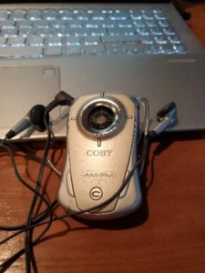 Coby Mini AM/FM Radio CX-71 Tested And Works. Earbuds And New Batteries - Picture 1 of 4