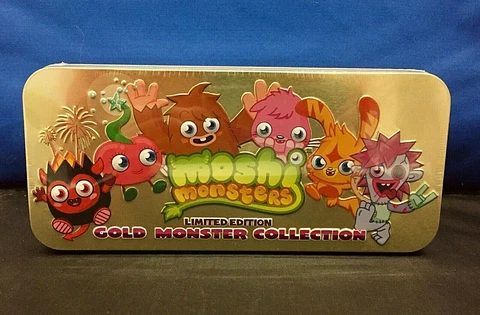 Moshi Monsters Series 6 Gold Collection Tin - SEALED, NEW Cover