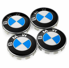 Genuine 4pcs 68mm BMW Wheel Center Caps Blue 2.68" Hubcaps Emblems Logo Covers